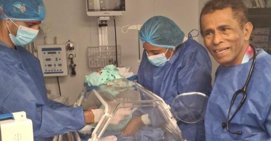 Nacimiento en buque hospital benkos Biohó. / Foto: MinSalud.
