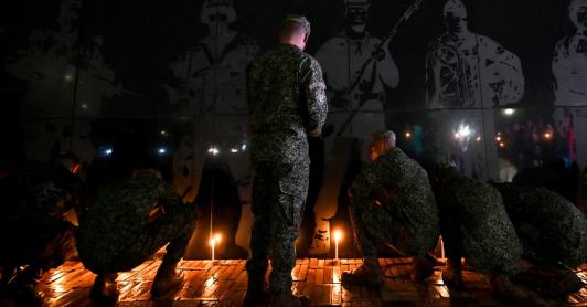 Familiares de soldados caídos en Puerto Leguízamo. / Foto: AFP.