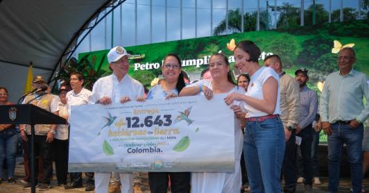 Denuncia de beneficiarios de la reforma agraria. / Foto: Presidencia.