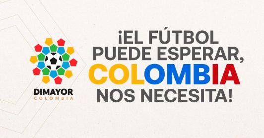 DIMAYOR aplaza fecha del fútbol del fin de semana y anuncia donaciones