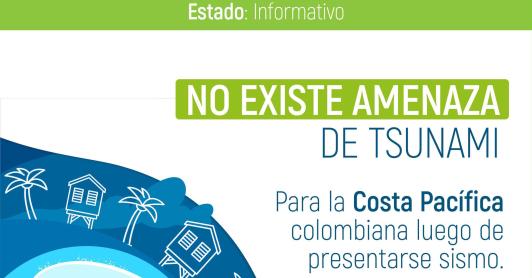 No hay amenaza de tsunami para Colombia tras terremoto de 7,7 en Indonesia