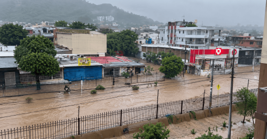 Inundaciones en Santa Marta luego de fuertes lluvias
