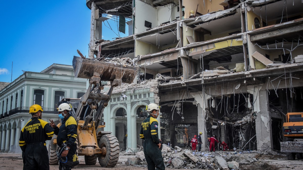 Explosión en el hotel Saratoga en La Habana